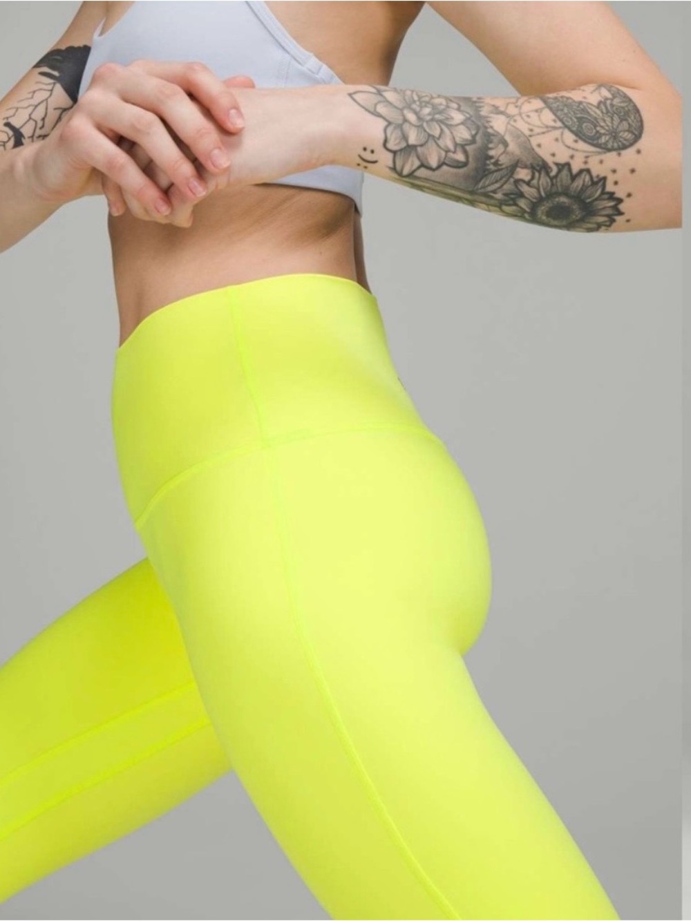 🍋BNWOT🍋 lululemon Align High-Rise Pant 25" Electric  Lemon Size 8
